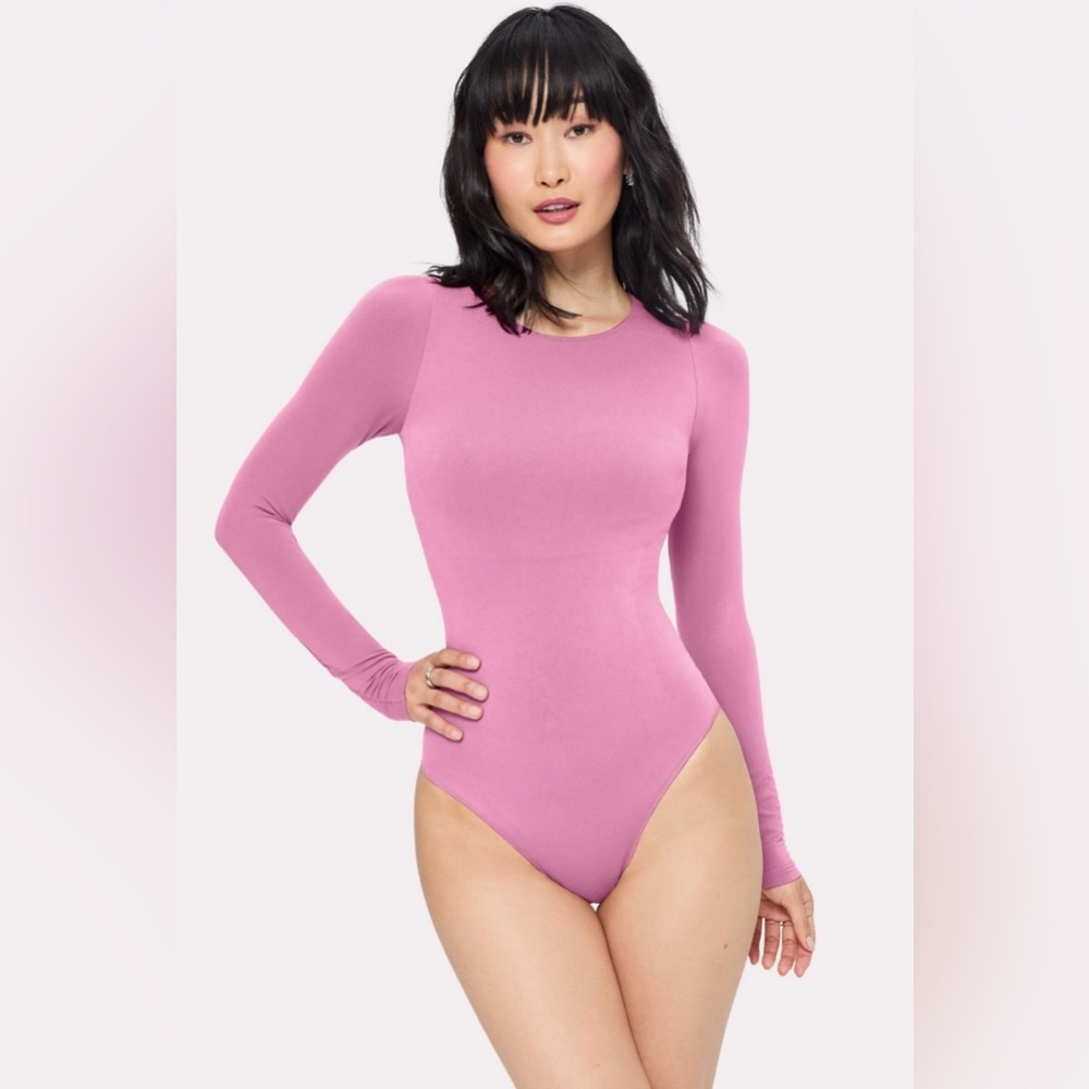Fabletics + YITTY Nearly Naked Shapewear Bodysuit | M/L | Mauve Sparkle | New